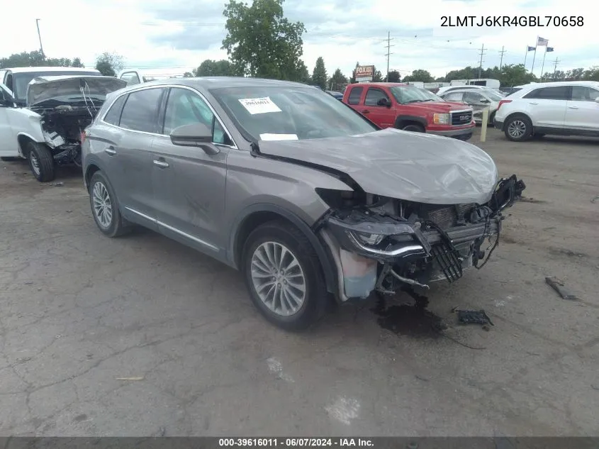 2LMTJ6KR4GBL70658 2016 Lincoln Mkx Select