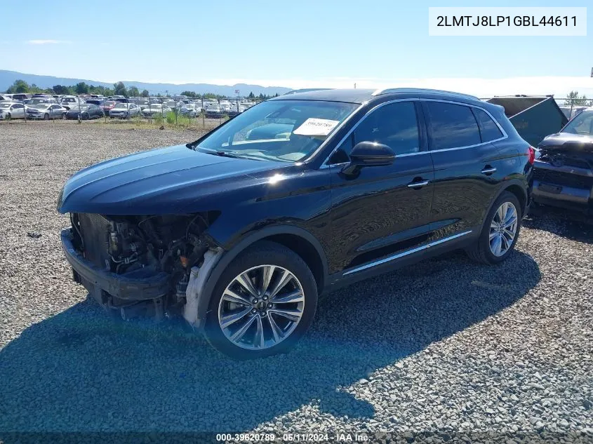 2016 Lincoln Mkx Reserve VIN: 2LMTJ8LP1GBL44611 Lot: 39620789