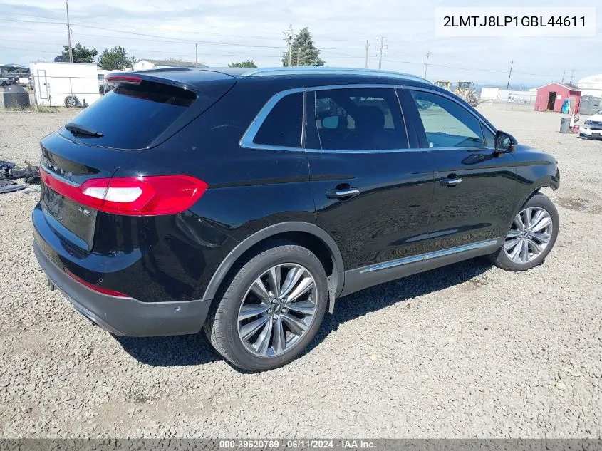 2LMTJ8LP1GBL44611 2016 Lincoln Mkx Reserve