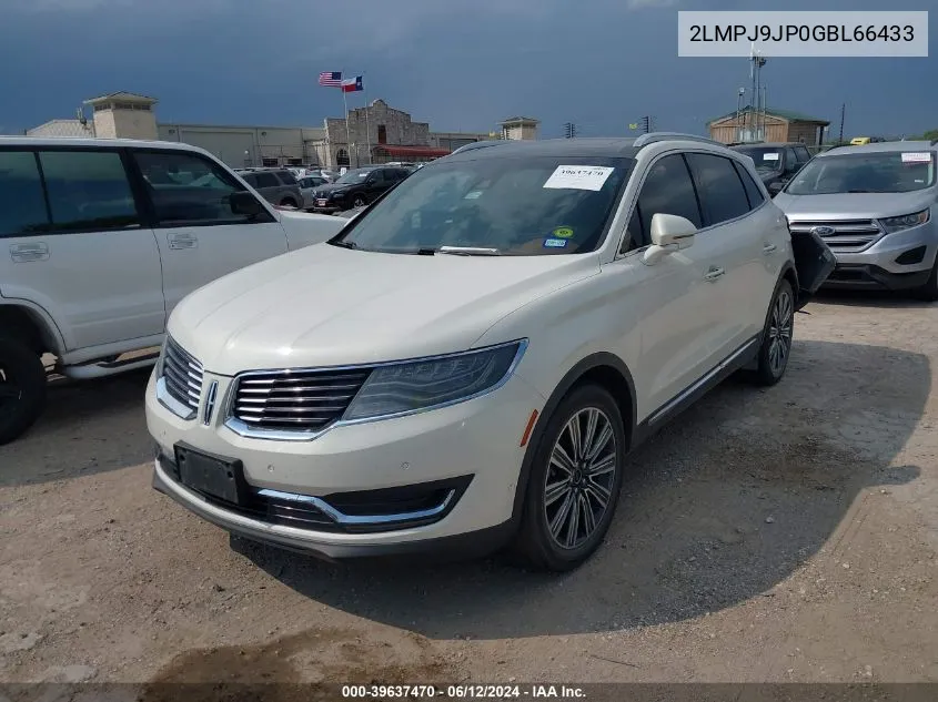 2016 Lincoln Mkx Black Label VIN: 2LMPJ9JP0GBL66433 Lot: 39637470