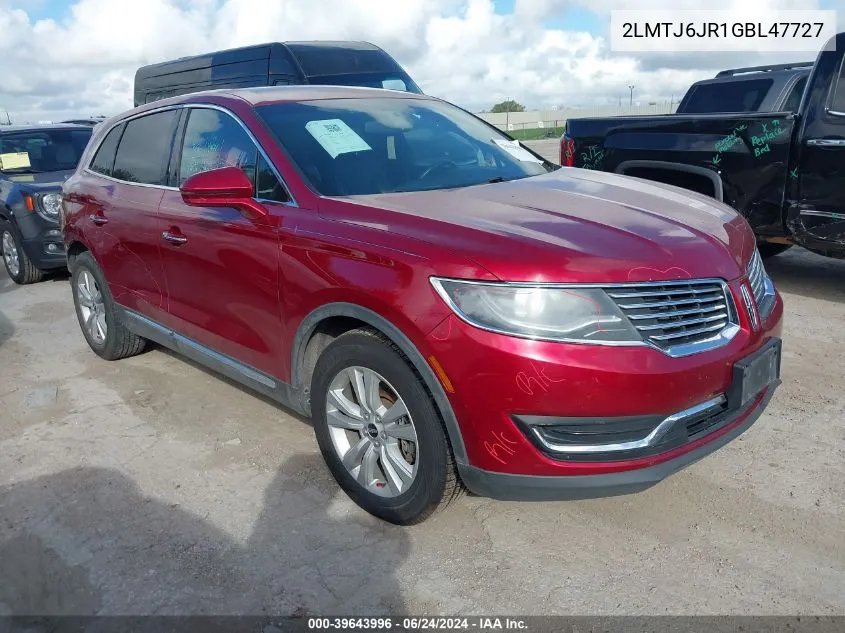 2LMTJ6JR1GBL47727 2016 Lincoln Mkx Premiere