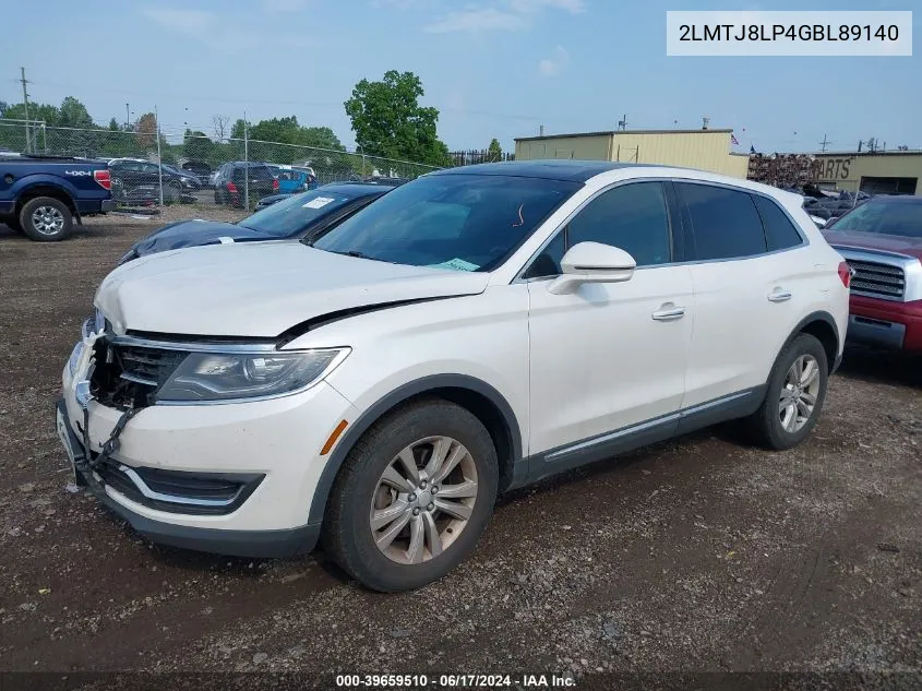 2LMTJ8LP4GBL89140 2016 Lincoln Mkx Reserve