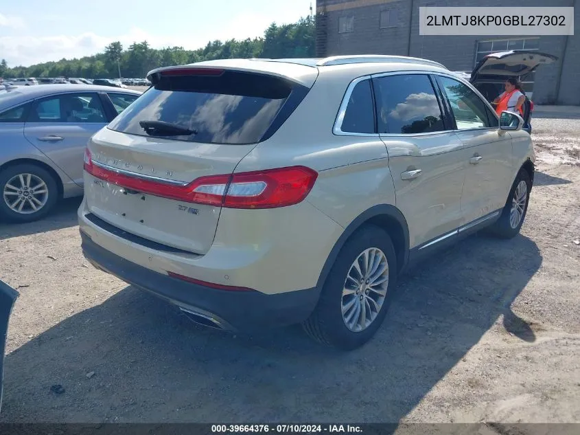 2LMTJ8KP0GBL27302 2016 Lincoln Mkx Select