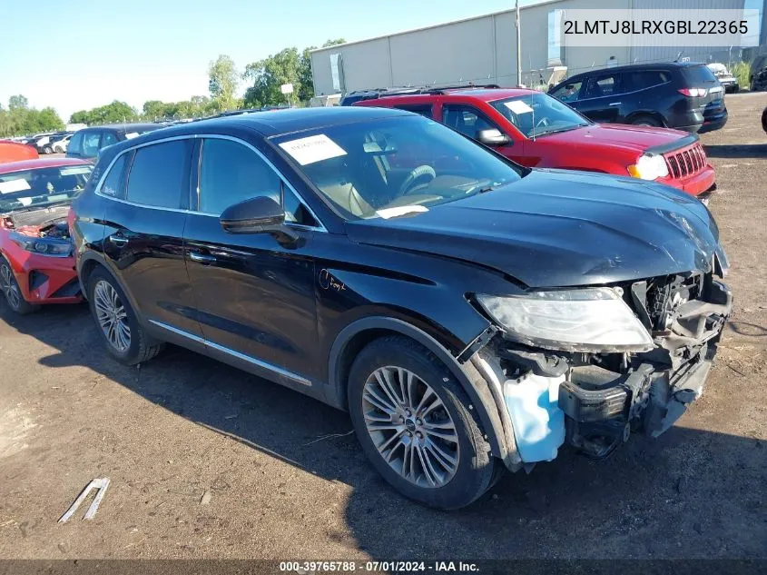 2LMTJ8LRXGBL22365 2016 Lincoln Mkx Reserve