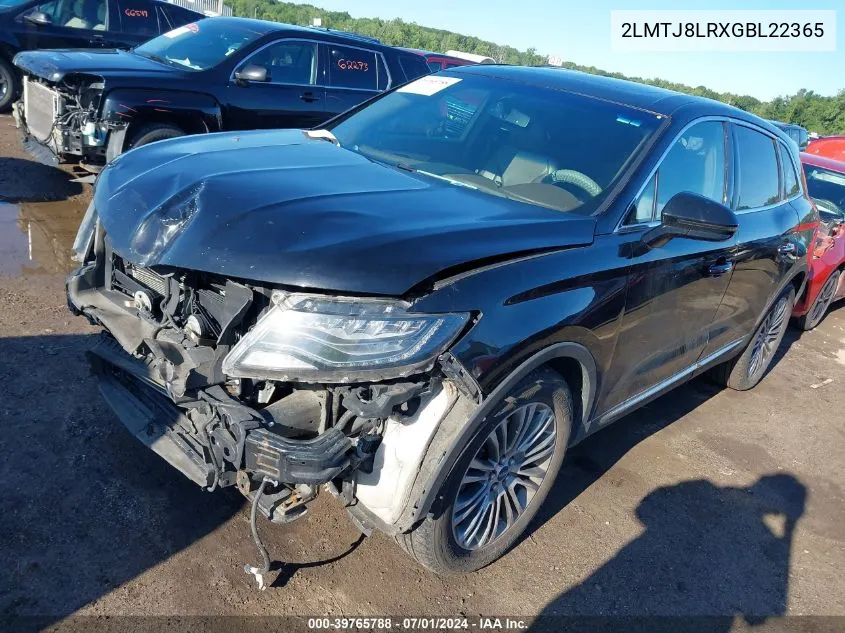 2LMTJ8LRXGBL22365 2016 Lincoln Mkx Reserve