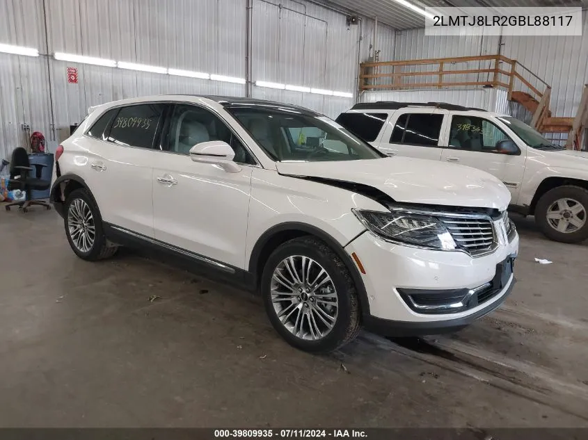 2016 Lincoln Mkx Reserve VIN: 2LMTJ8LR2GBL88117 Lot: 39809935