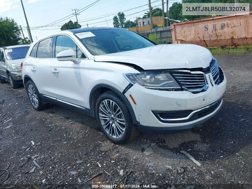 2016 Lincoln Mkx Reserve VIN: 2LMTJ8LR5GBL32074 Lot: 39866377