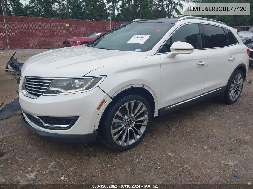 2LMTJ6LR8GBL77420 2016 Lincoln Mkx Reserve