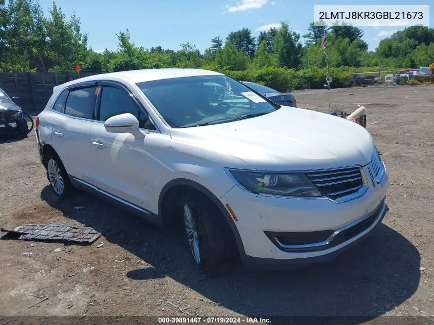 2LMTJ8KR3GBL21673 2016 Lincoln Mkx Select