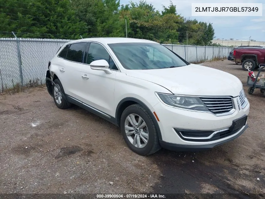 2LMTJ8JR7GBL57349 2016 Lincoln Mkx Premiere