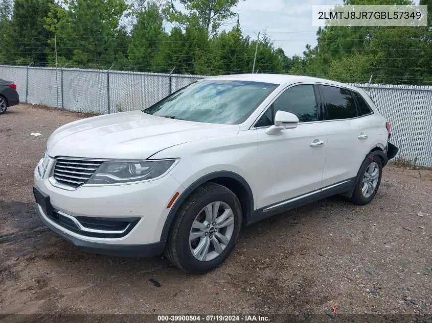 2LMTJ8JR7GBL57349 2016 Lincoln Mkx Premiere