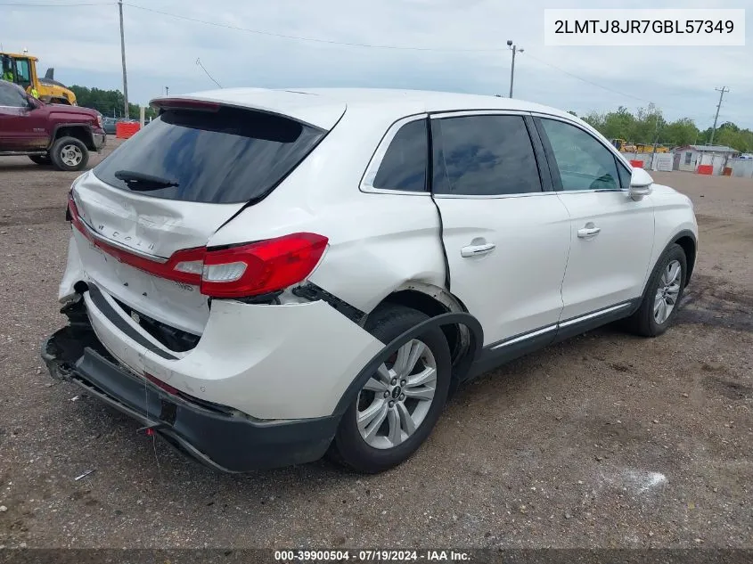 2016 Lincoln Mkx Premiere VIN: 2LMTJ8JR7GBL57349 Lot: 39900504