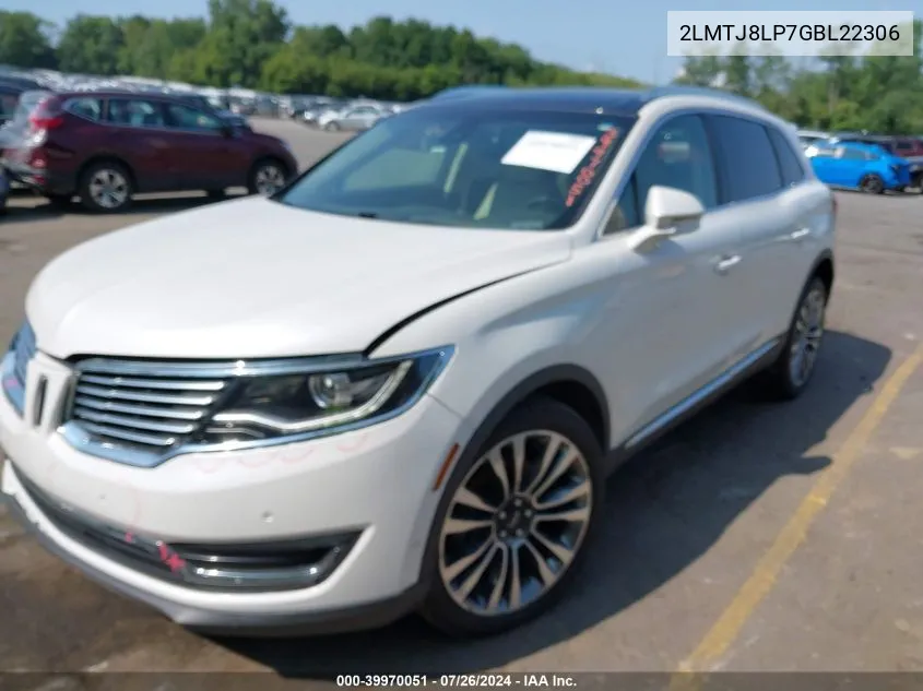 2LMTJ8LP7GBL22306 2016 Lincoln Mkx Reserve