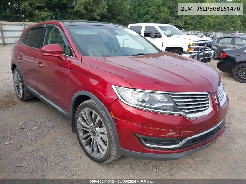 2016 Lincoln Mkx Reserve VIN: 2LMTJ6LP5GBL51470 Lot: 40041915