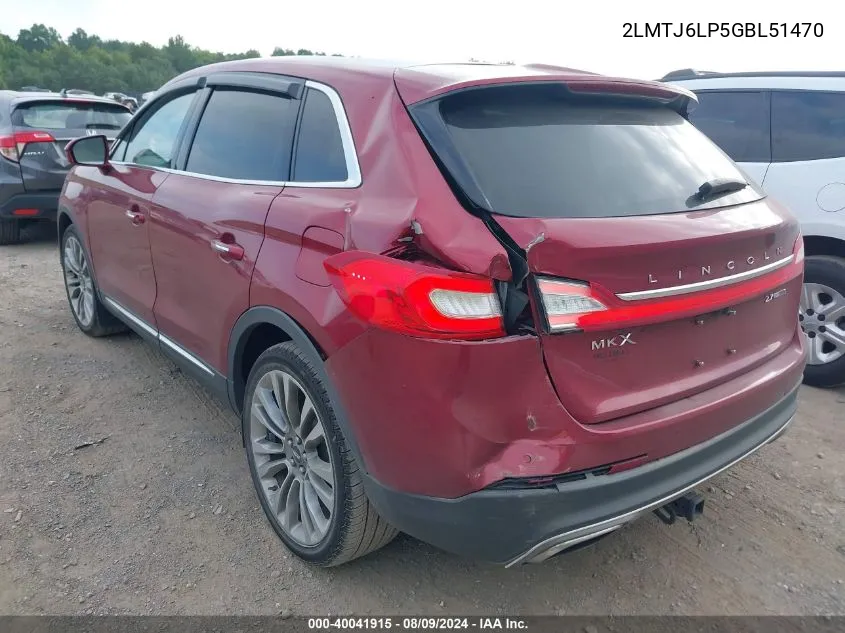 2LMTJ6LP5GBL51470 2016 Lincoln Mkx Reserve