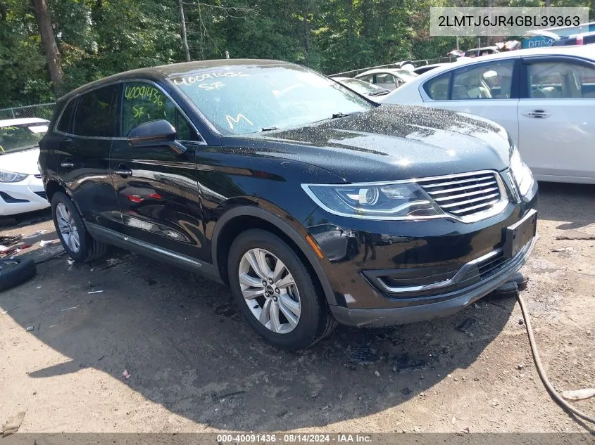 2016 Lincoln Mkx Premiere VIN: 2LMTJ6JR4GBL39363 Lot: 40091436