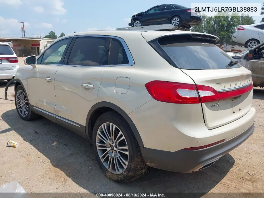 2LMTJ6LR7GBL38883 2016 Lincoln Mkx Reserve