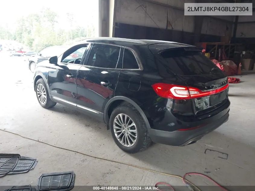 2LMTJ8KP4GBL27304 2016 Lincoln Mkx Select