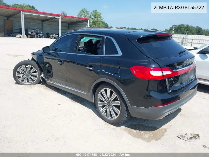 2016 Lincoln Mkx Black Label VIN: 2LMPJ7JRXGBL55722 Lot: 40174768