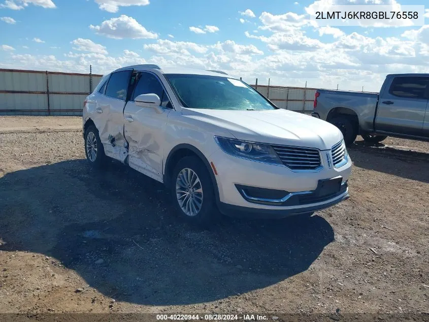 2LMTJ6KR8GBL76558 2016 Lincoln Mkx Select