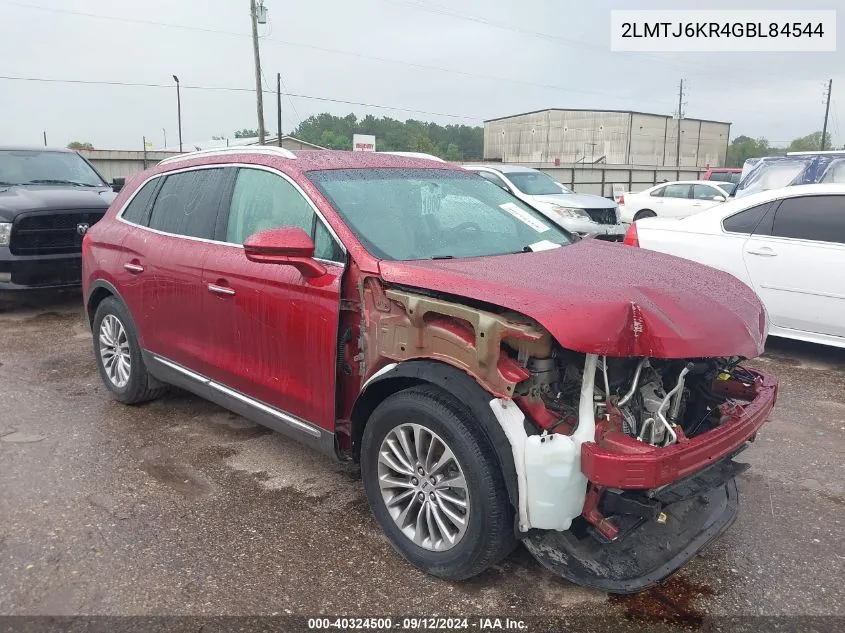 2LMTJ6KR4GBL84544 2016 Lincoln Mkx Select