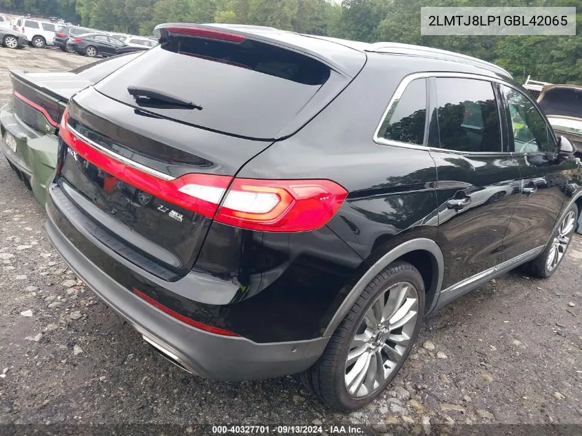 2016 Lincoln Mkx Reserve VIN: 2LMTJ8LP1GBL42065 Lot: 40327701