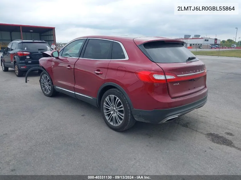 2LMTJ6LR0GBL55864 2016 Lincoln Mkx Reserve