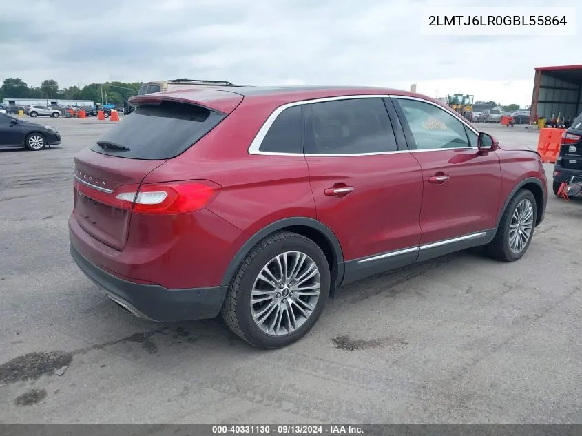 2LMTJ6LR0GBL55864 2016 Lincoln Mkx Reserve