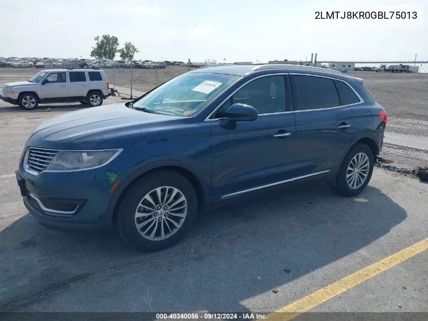 2LMTJ8KR0GBL75013 2016 Lincoln Mkx Select