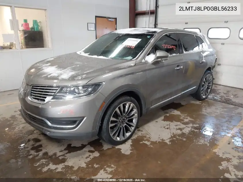2LMTJ8LP0GBL56233 2016 Lincoln Mkx Reserve