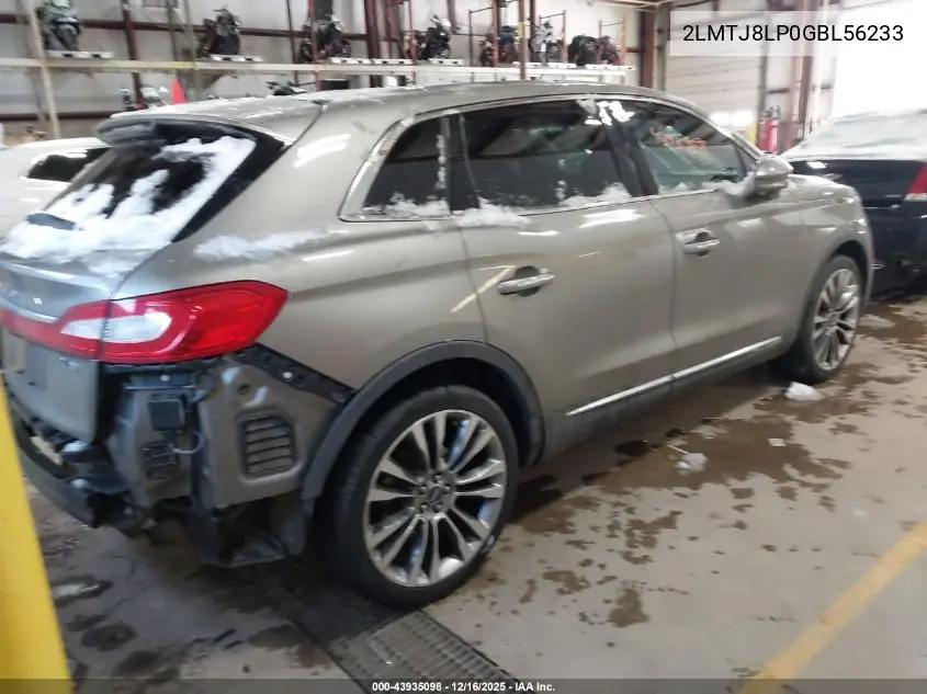 2LMTJ8LP0GBL56233 2016 Lincoln Mkx Reserve