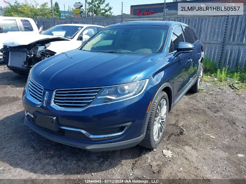 2017 Lincoln Mkx Reserve VIN: 2LMPJ8LR1HBL50557 Lot: 12044543