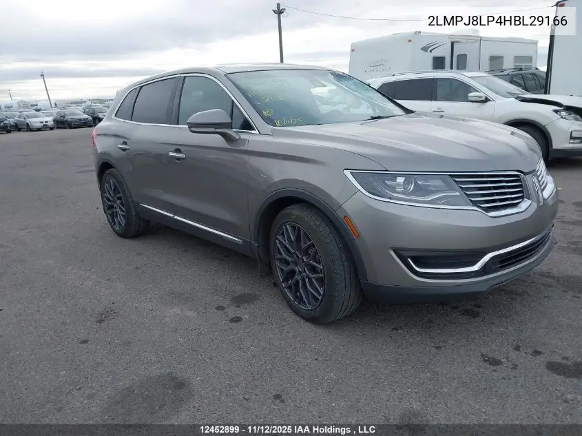 2LMPJ8LP4HBL29166 2017 Lincoln Mkx Reserve
