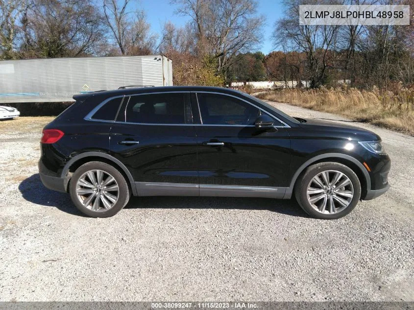 2017 Lincoln Mkx Reserve VIN: 2LMPJ8LP0HBL48958 Lot: 38099247