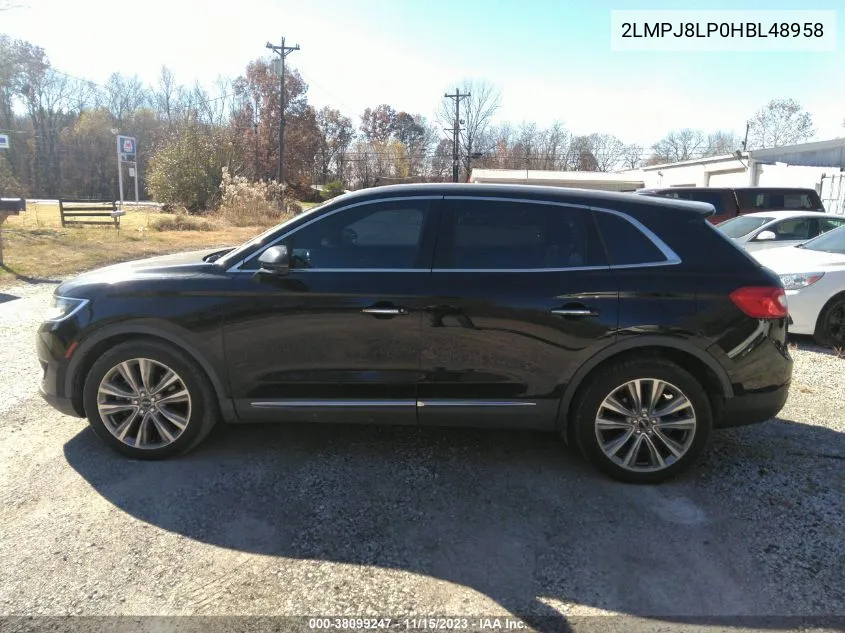 2LMPJ8LP0HBL48958 2017 Lincoln Mkx Reserve