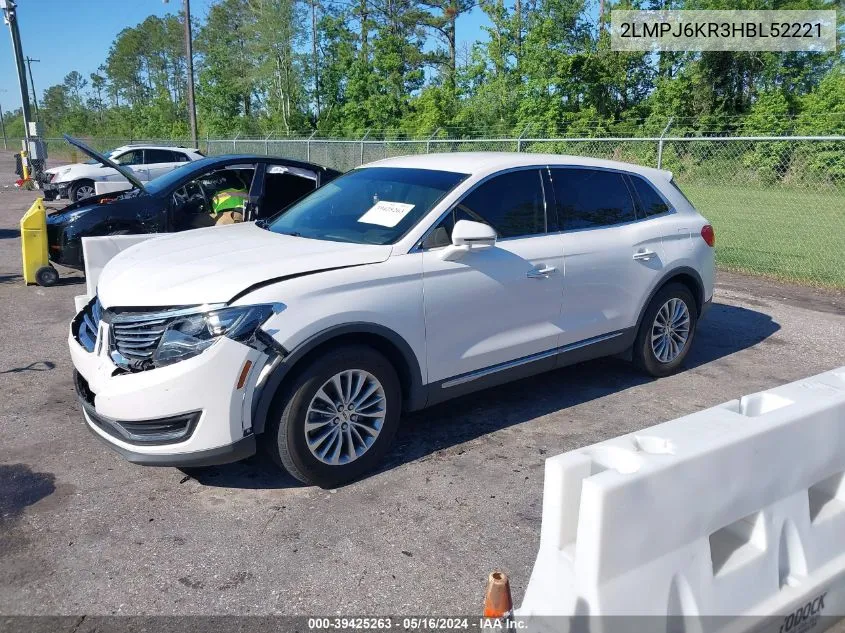 2LMPJ6KR3HBL52221 2017 Lincoln Mkx Select