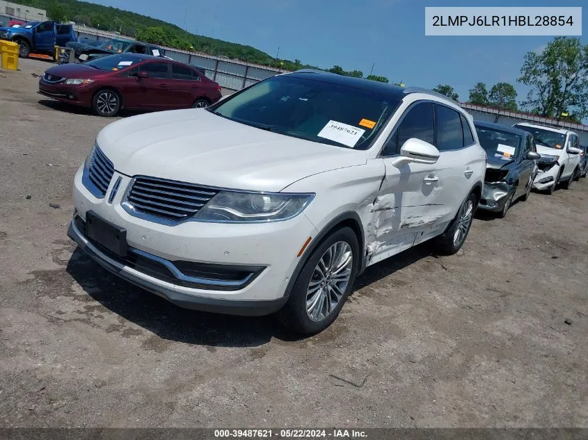 2LMPJ6LR1HBL28854 2017 Lincoln Mkx Reserve