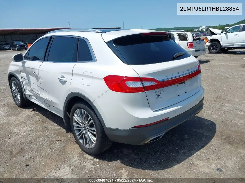 2017 Lincoln Mkx Reserve VIN: 2LMPJ6LR1HBL28854 Lot: 39487621