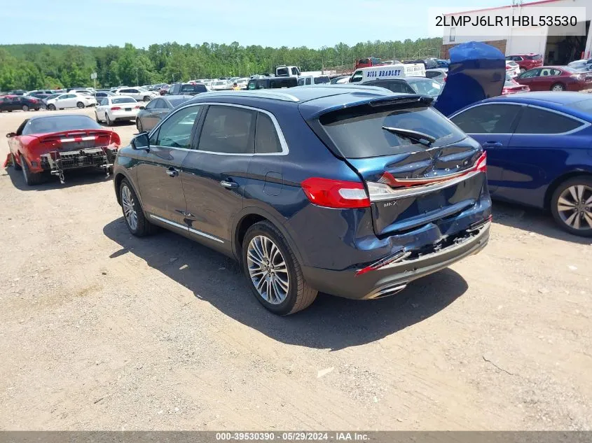 2017 Lincoln Mkx Reserve VIN: 2LMPJ6LR1HBL53530 Lot: 39530390