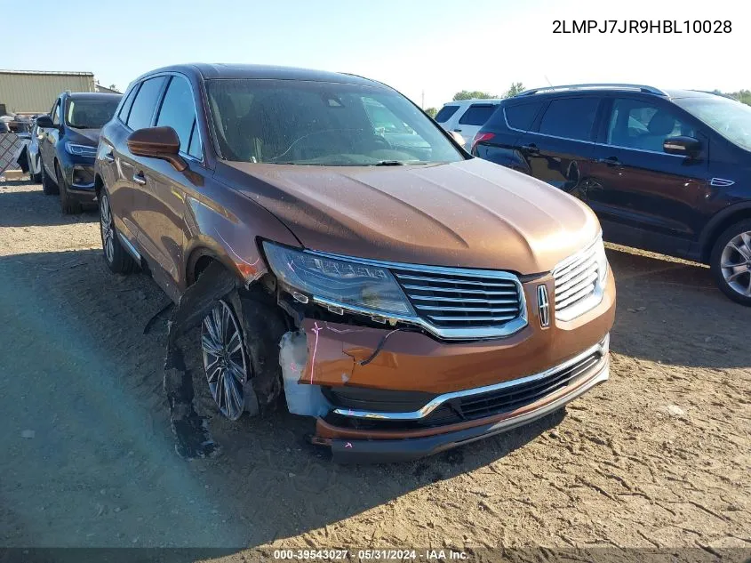 2017 Lincoln Mkx Black Label VIN: 2LMPJ7JR9HBL10028 Lot: 39543027