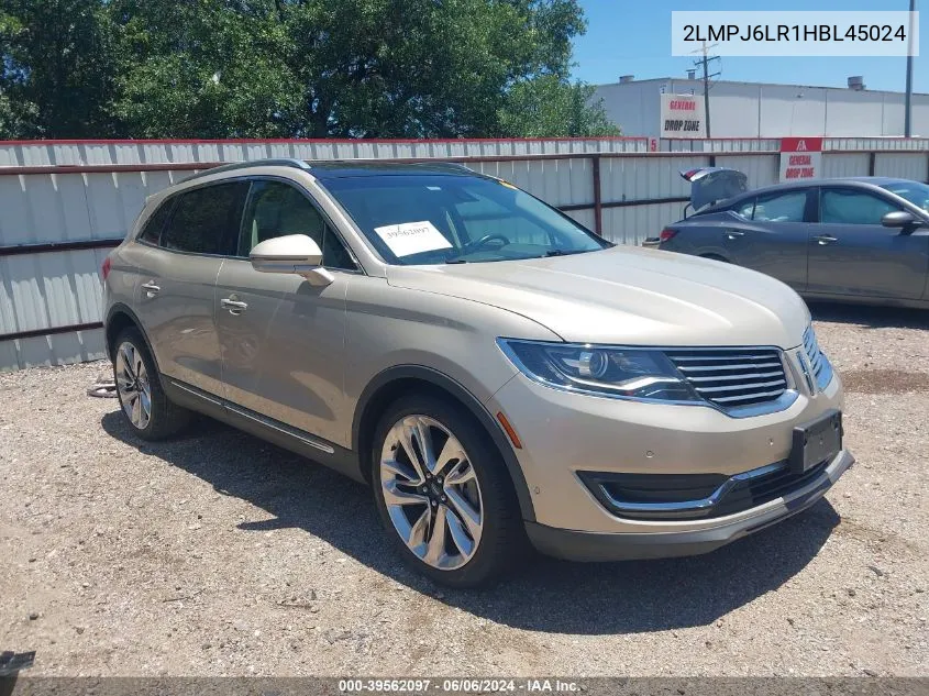 2LMPJ6LR1HBL45024 2017 Lincoln Mkx Reserve