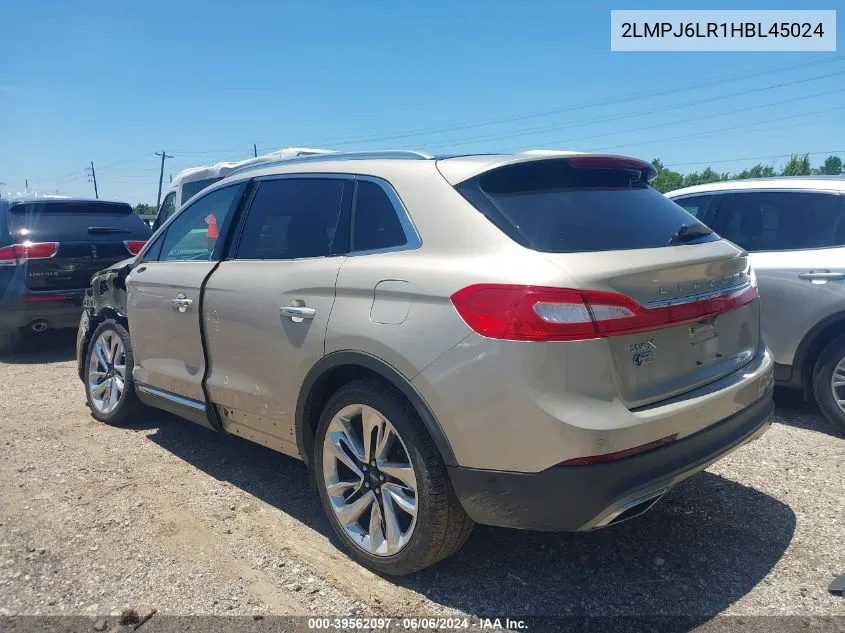 2017 Lincoln Mkx Reserve VIN: 2LMPJ6LR1HBL45024 Lot: 39562097