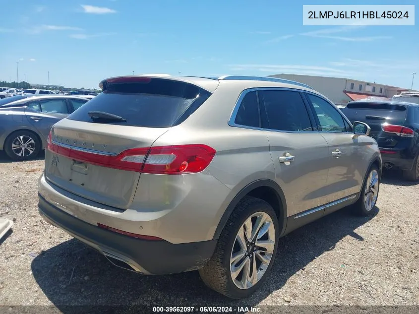 2LMPJ6LR1HBL45024 2017 Lincoln Mkx Reserve