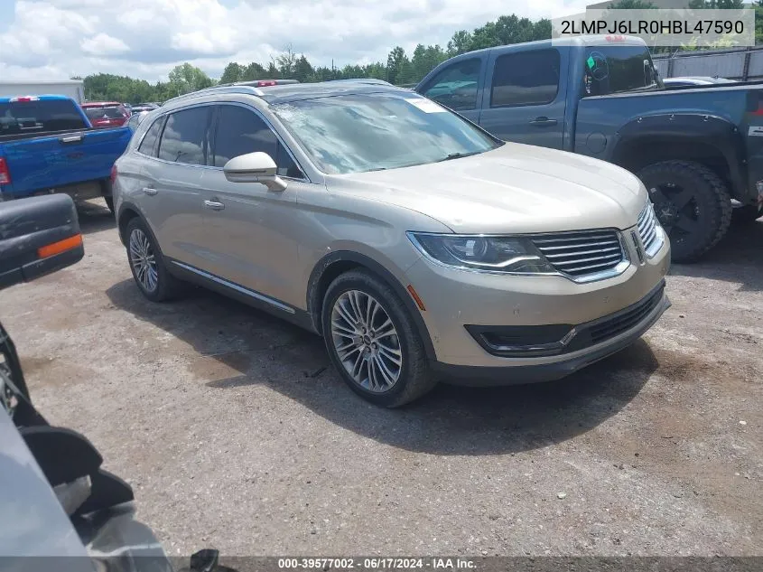 2LMPJ6LR0HBL47590 2017 Lincoln Mkx Reserve