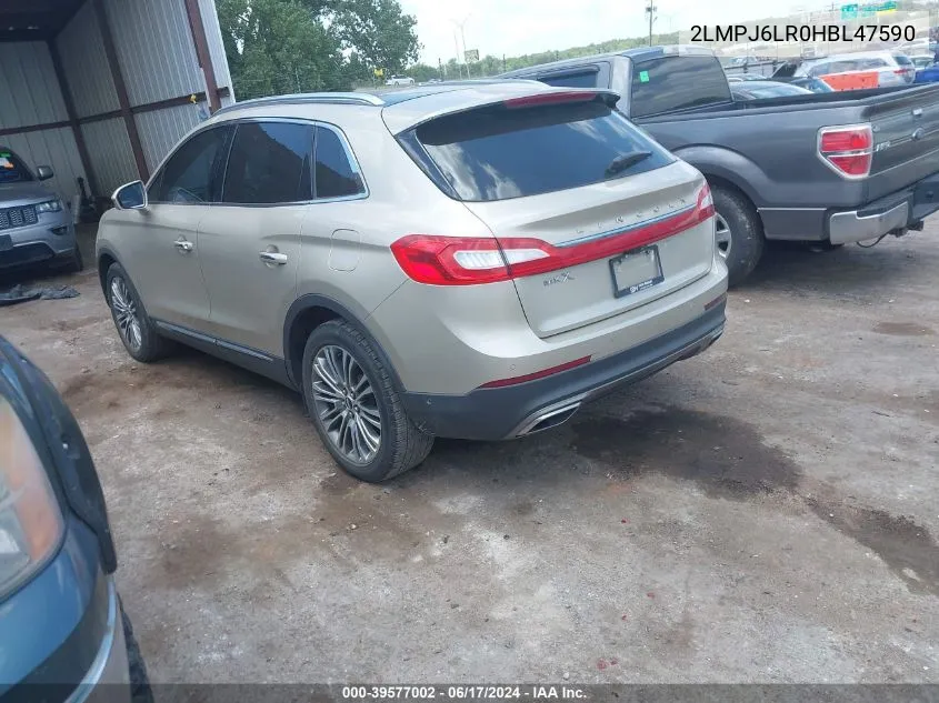 2LMPJ6LR0HBL47590 2017 Lincoln Mkx Reserve