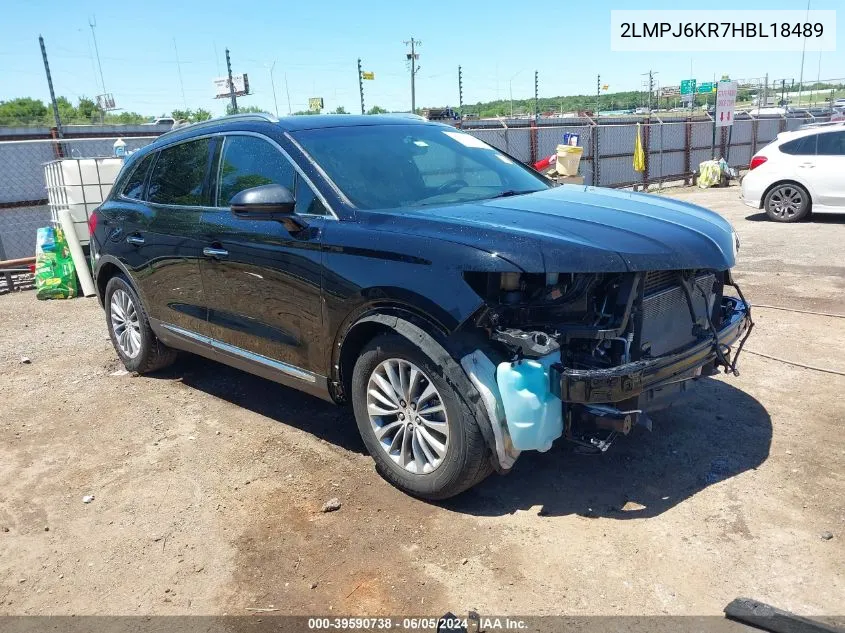 2LMPJ6KR7HBL18489 2017 Lincoln Mkx Select