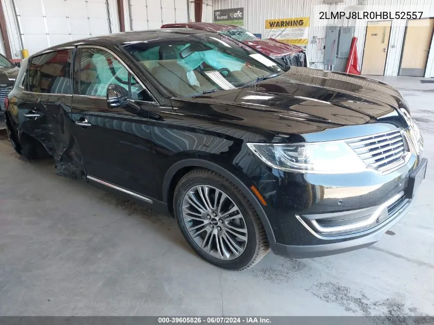 2017 Lincoln Mkx Reserve VIN: 2LMPJ8LR0HBL52557 Lot: 39605826