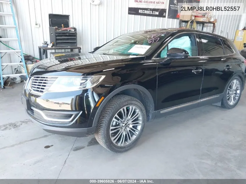 2LMPJ8LR0HBL52557 2017 Lincoln Mkx Reserve