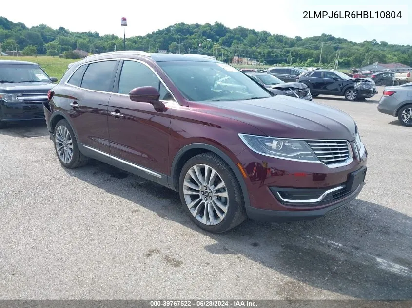 2017 Lincoln Mkx Reserve VIN: 2LMPJ6LR6HBL10804 Lot: 39767522