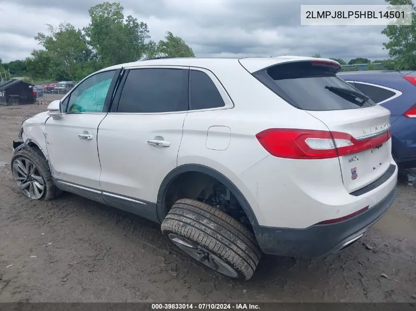 2017 Lincoln Mkx Reserve VIN: 2LMPJ8LP5HBL14501 Lot: 39833014